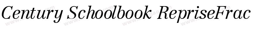 Century Schoolbook RepriseFractions SSi Fractions字体转换